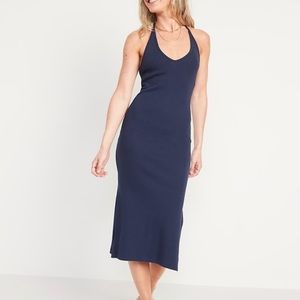 Old Navy Halter Rib-Knit Midi Dress